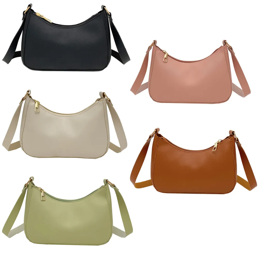 WOMEN'S Bag Underarm Bag Handbags Retro Solid Color PU Leather Shoulder Underarm Bags Casual Women Hobos Handbags - Image 2